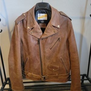 Schott and frye model FR519, carmel brown cowhide jacket